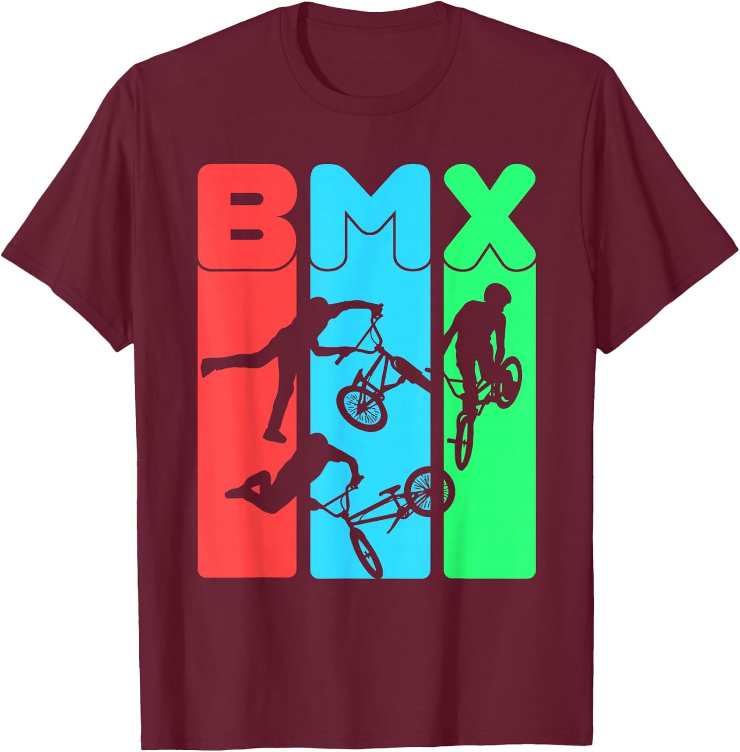 Eat Sleep BMX Repeat Bicycle Funny Gift Motocross T-Shirt - T-Shirt | Maroon