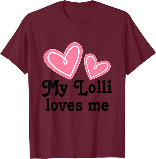 My Lolli Loves Me Granddaughter Hearts T-Shirt - T-Shirt | Maroon