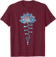 Lotus Flower Unalome Yoga Meditation Awareness Zen T-Shirt - T-Shirt | Maroon