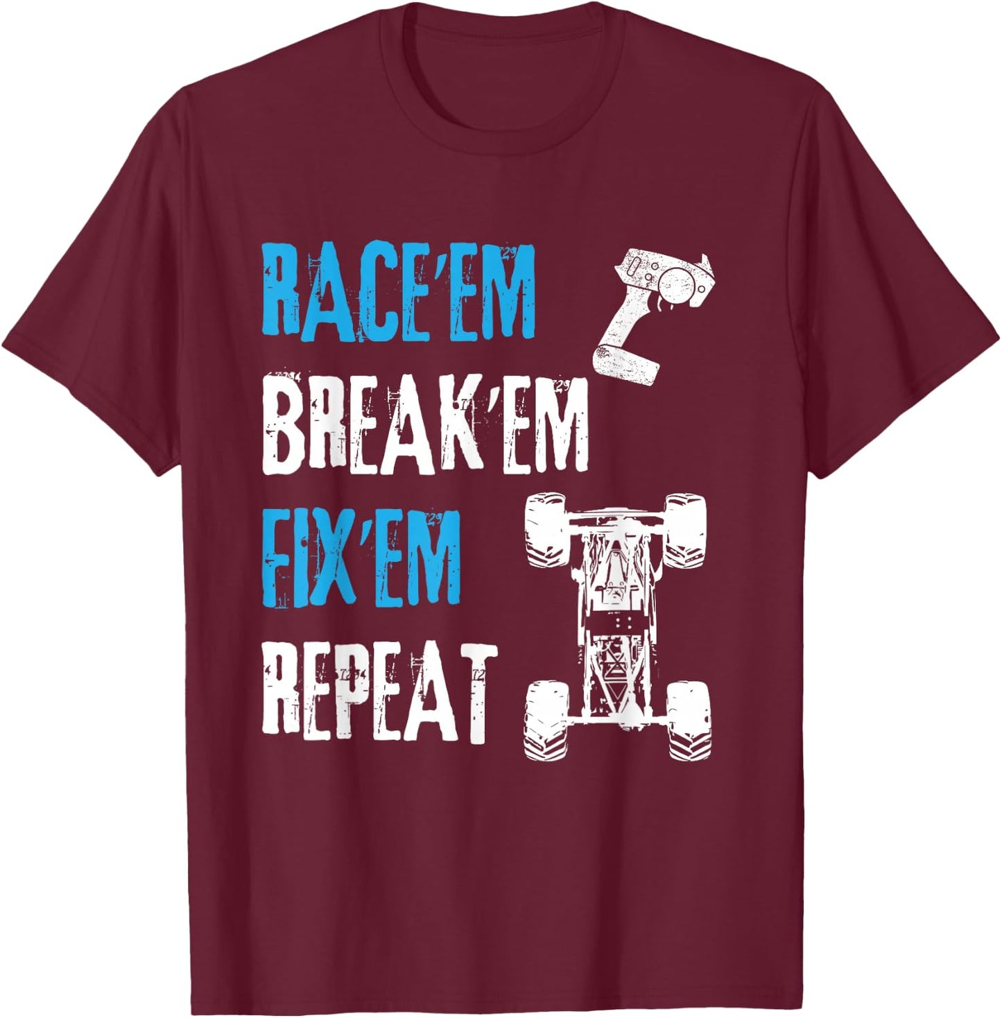 RC Car Remote Control Racing T Shirt Gift T-Shirt - T-Shirt | Maroon