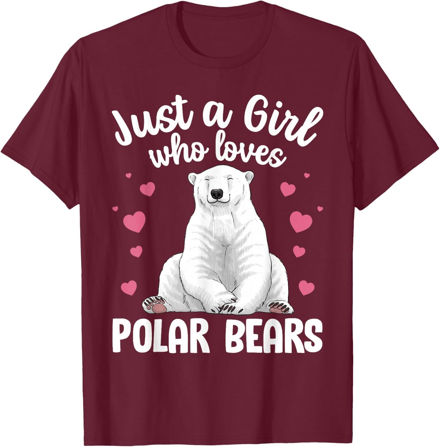 Best Polar Bear Design Women Arctic Polar Bear Lover T-Shirt - T-Shirt | Maroon