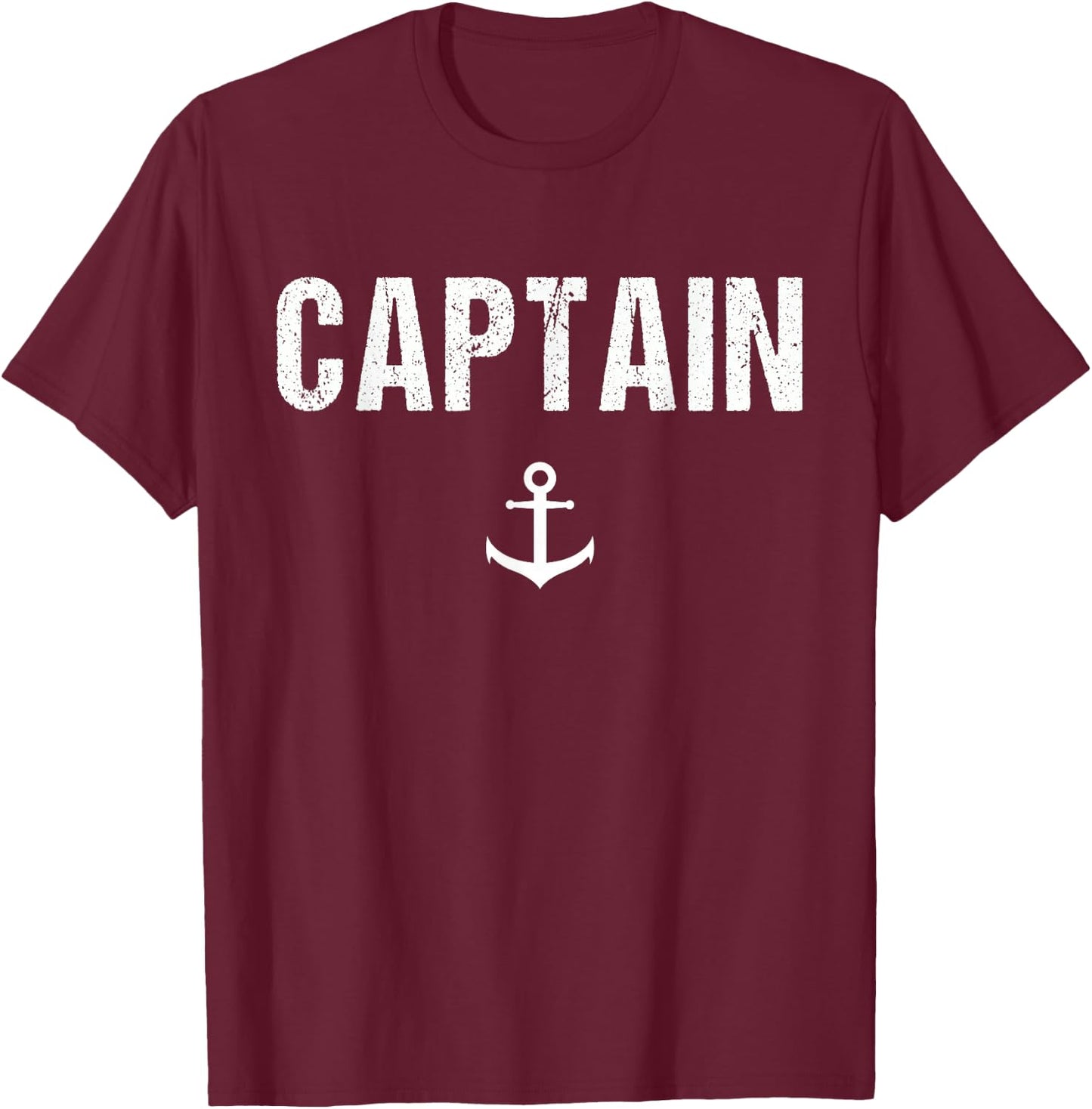 Captain | Boat Owner Novelty Gift T-Shirt - T-Shirt | Maroon