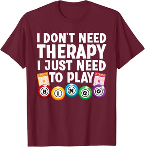 Cute Bingo Novelty Women Bingo Lover Bingo Player T-Shirt - T-Shirt | Maroon