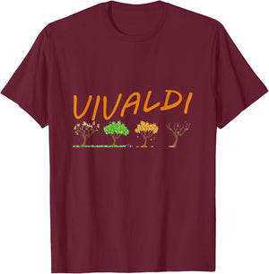 Vivaldi Four Seasons Classic Musical Gift T-Shirt - T-Shirt | Maroon