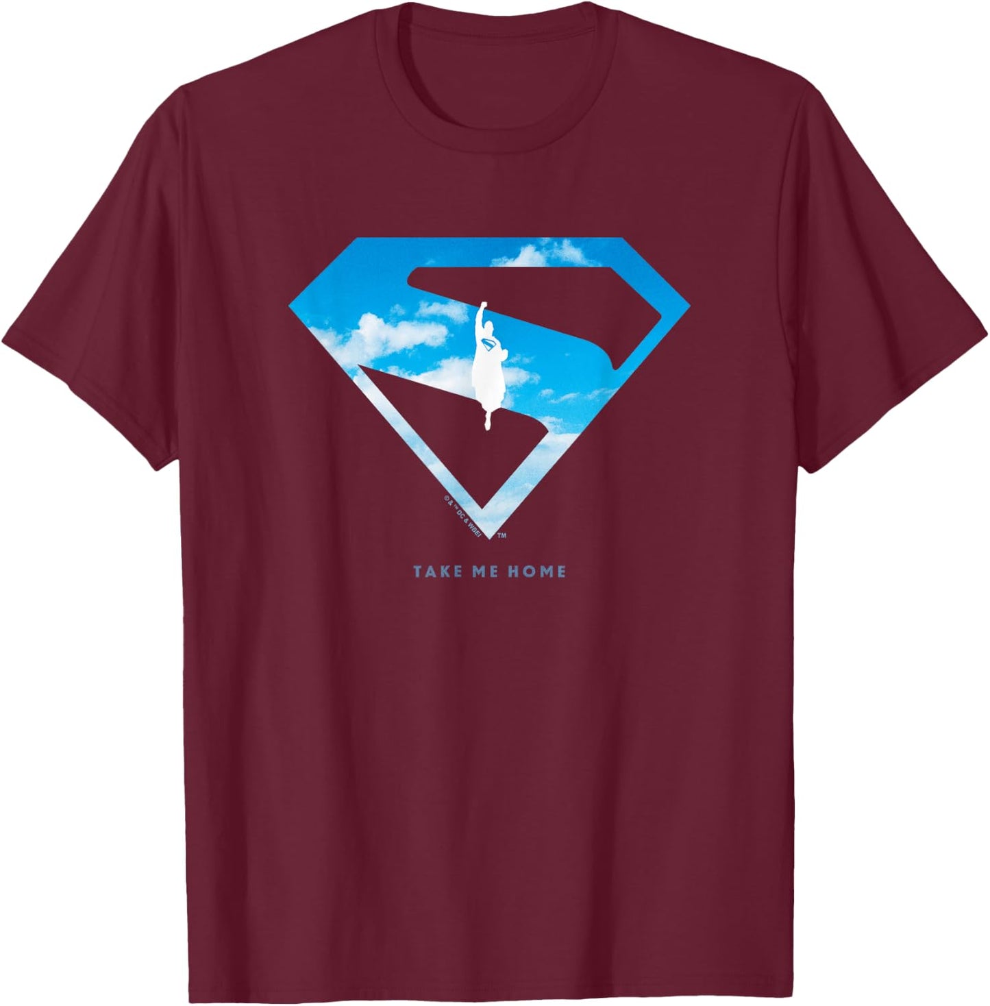 Superman (2025 Movie) Cloud Shield T-Shirt - T-Shirt | Maroon