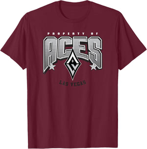 Las Vegas Aces WNBA , Grey, Small, -Adults T-Shirt - T-Shirt | Maroon
