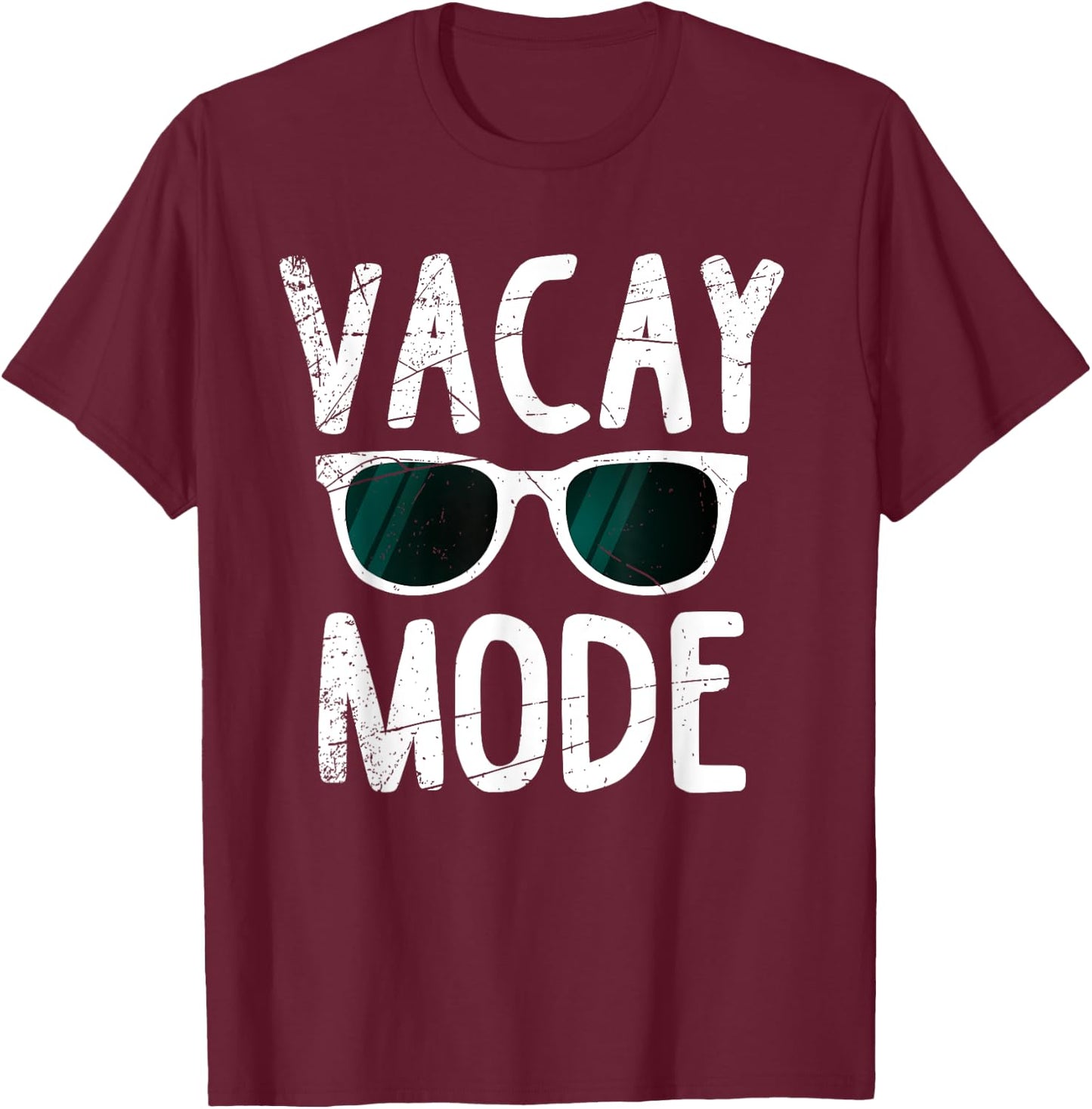 Vacay Mode Funny Family Vacation Beach Holiday Travel Gift Men Women Girls Kids T-Shirt - T-Shirt | Maroon