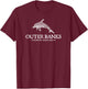 Outer Banks NC OBX Dolphin Retro Preppy Vacation Souvneir T-Shirt - T-Shirt | Maroon