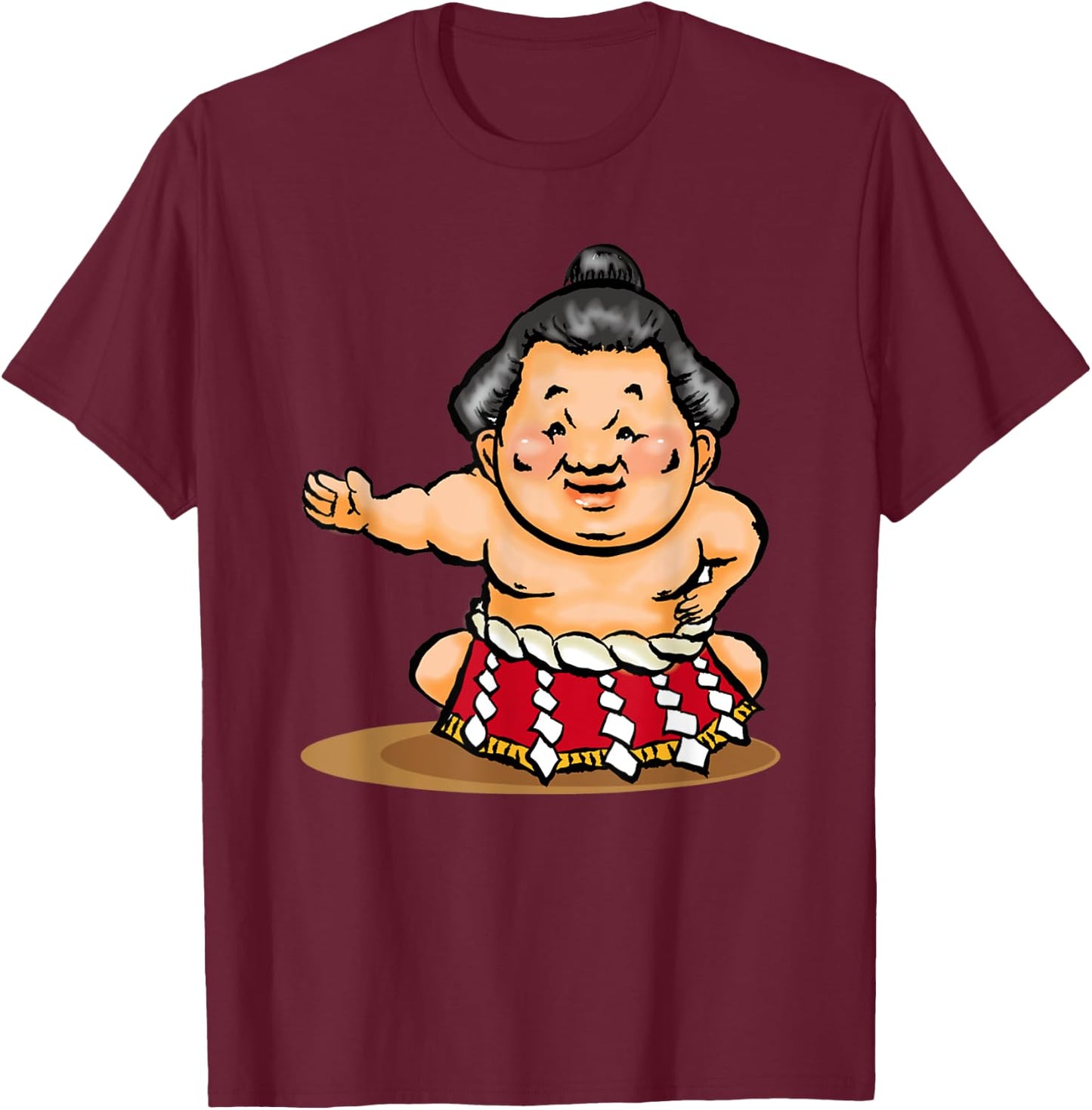 UGLY CUTE SUMO WRESTLER Shirt Zen Japan Culture Kawaii Anime T-Shirt - T-Shirt | Maroon