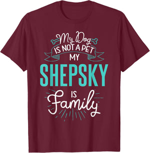 Cute Shepsky Shirt Family Dog Gift Men T-Shirt - T-Shirt | Maroon