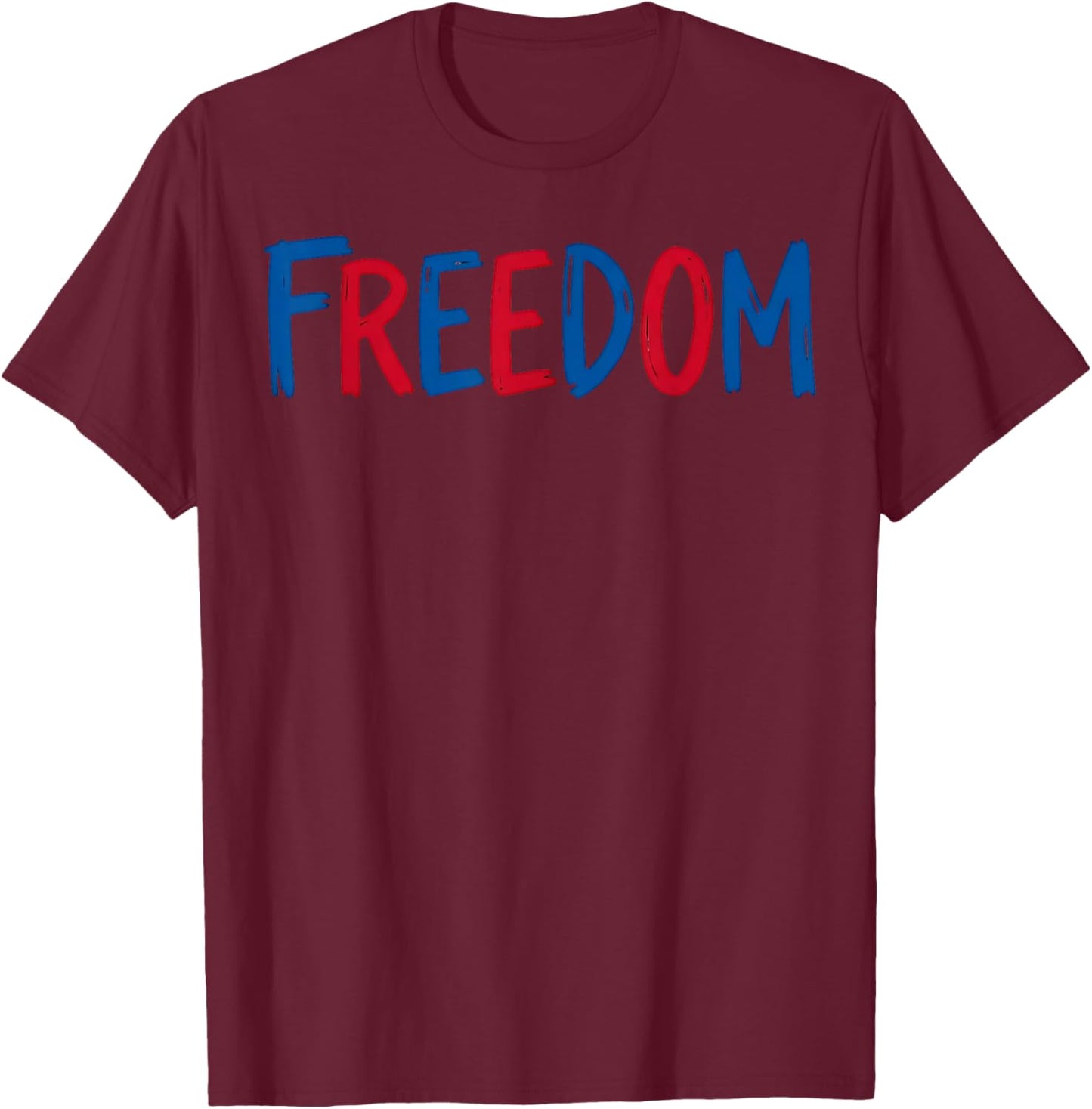 I Love The Taste of Freedom - Matching Fourth of July Couple T-Shirt - T-Shirt | Maroon