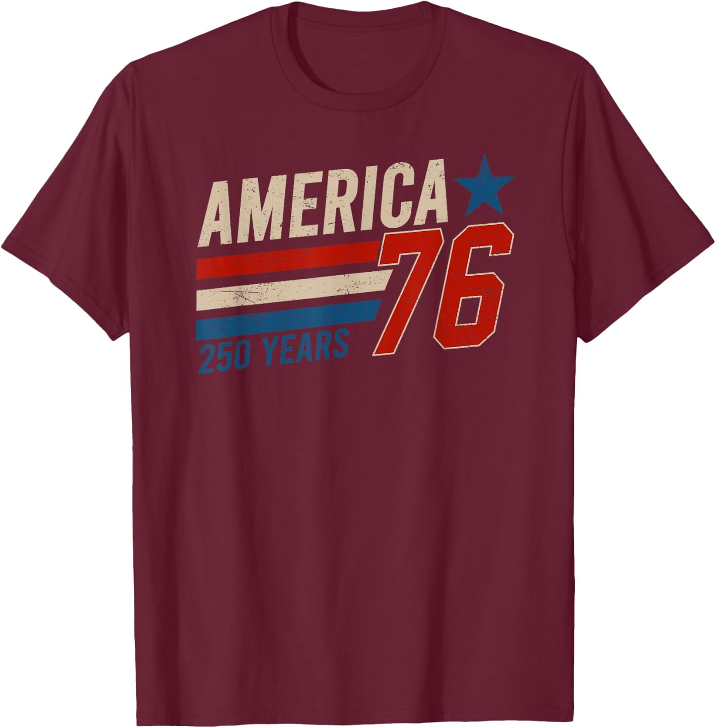 America Retro 250 Years 250th Anniversary USA 1776 2026 T-Shirt - T-Shirt | Maroon