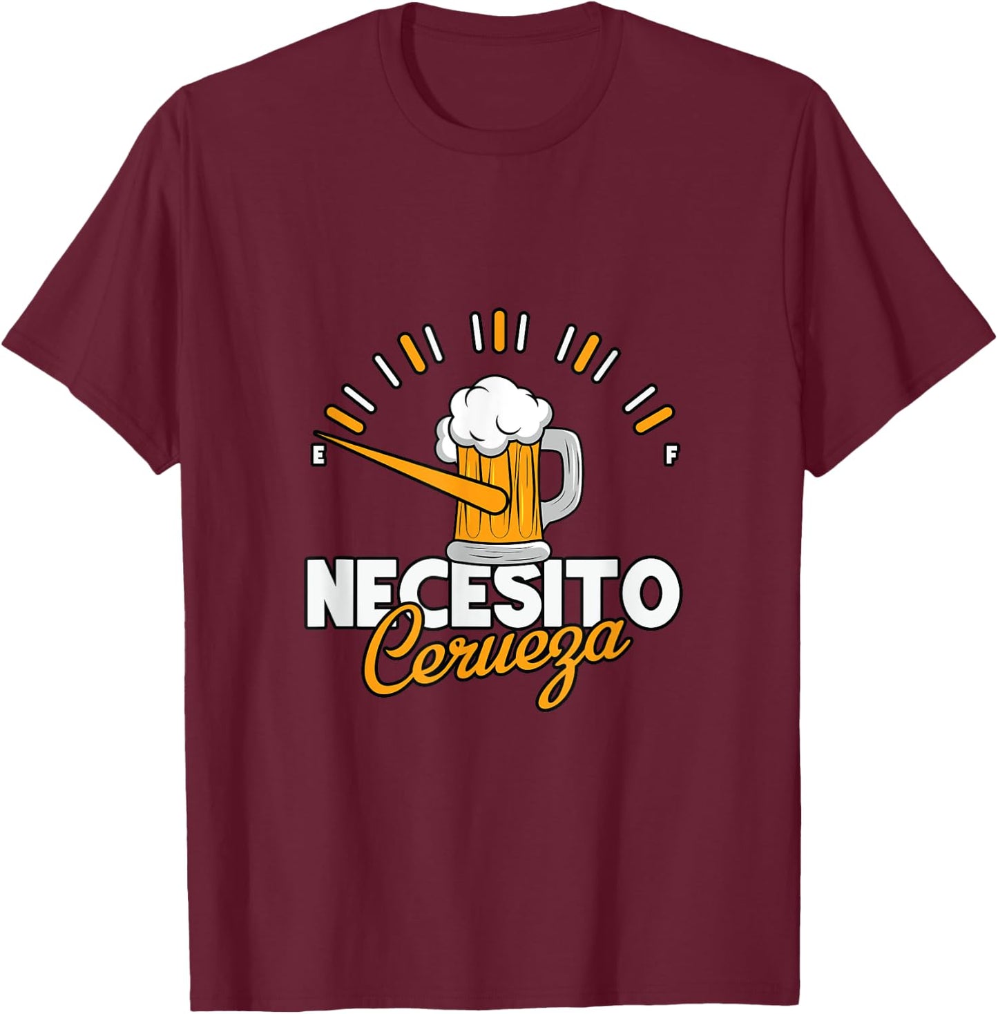 Humorous Necesito Cerveza Beer Lovers T-Shirt - T-Shirt | Maroon