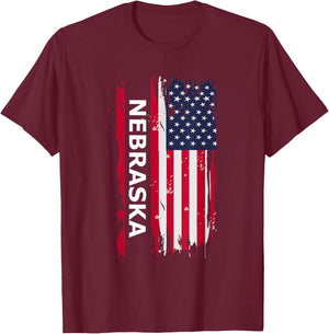 State of Nebraska T-Shirt - T-Shirt | Maroon