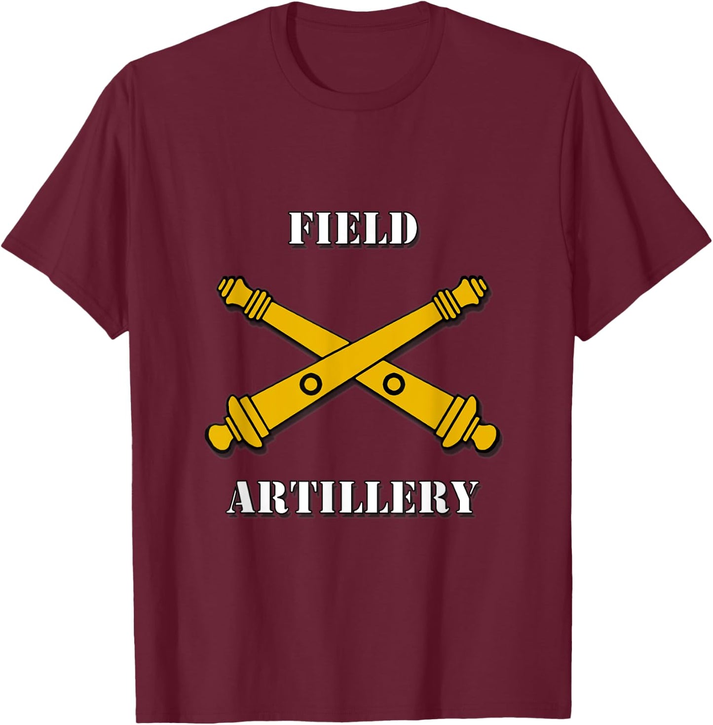 Field Artillery w/Crossed Cannons Shirt T-Shirt - T-Shirt | Maroon