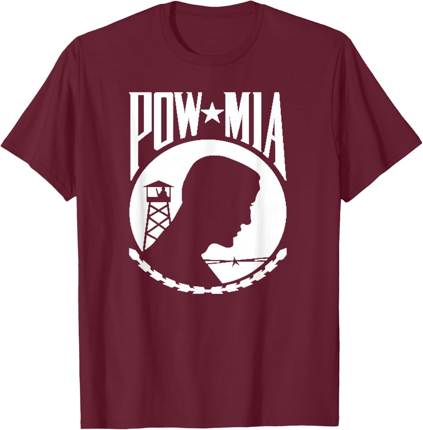 POW MIA Vietnam Vet T-Shirt - T-Shirt | Maroon