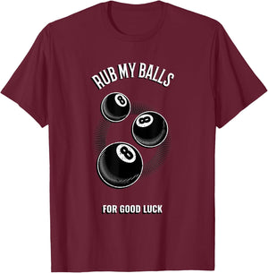 Funny Billiards T Shirt Snooker Shirt T-Shirt - T-Shirt | Maroon