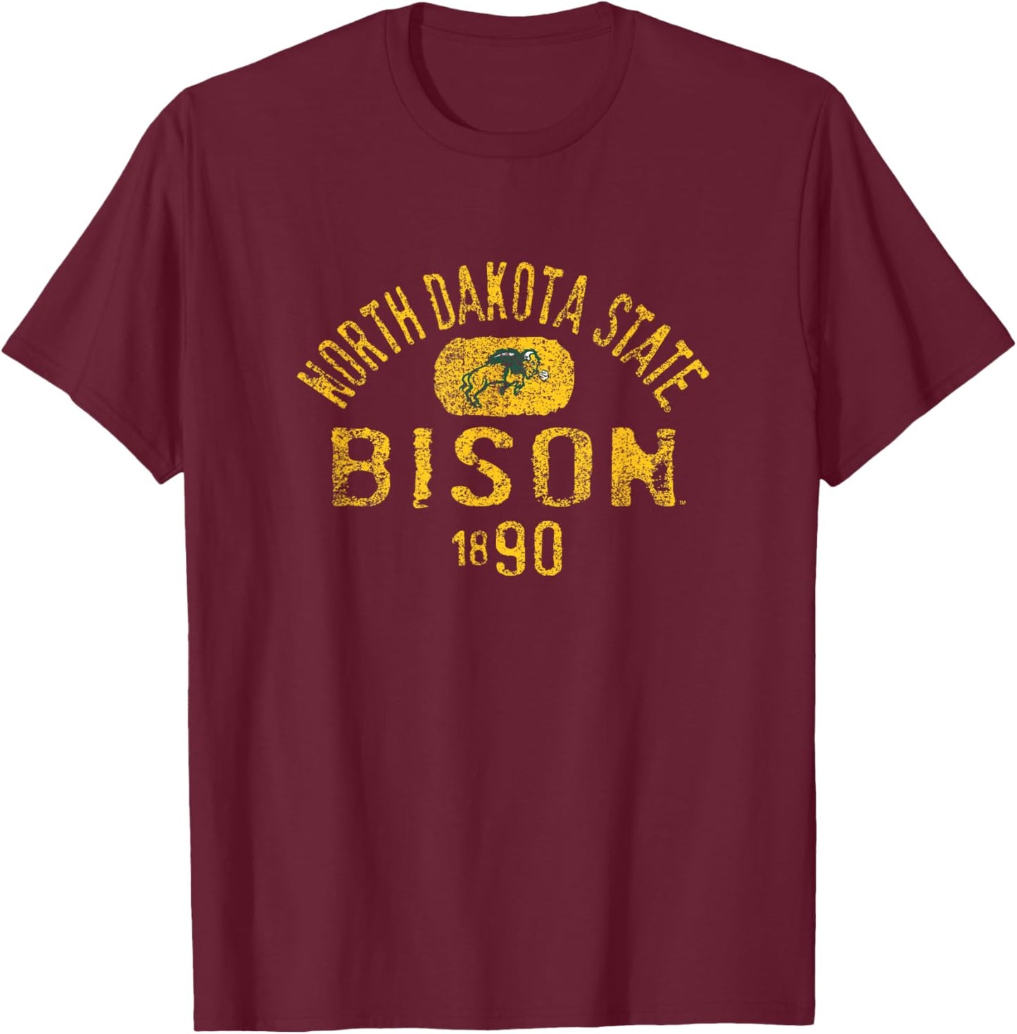 North Dakota State Bison 1890 Vintage Green T-Shirt - T-Shirt | Maroon
