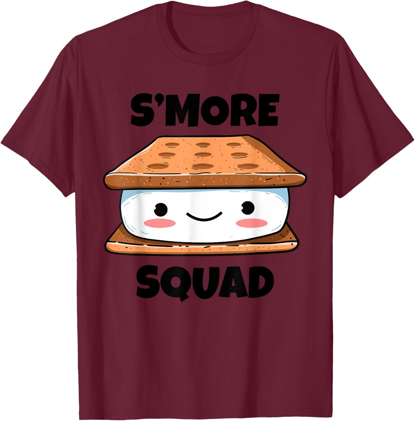 Smore Squad Funny S'more Camping Group Kawaii Camper Gifts T-Shirt - T-Shirt | Maroon