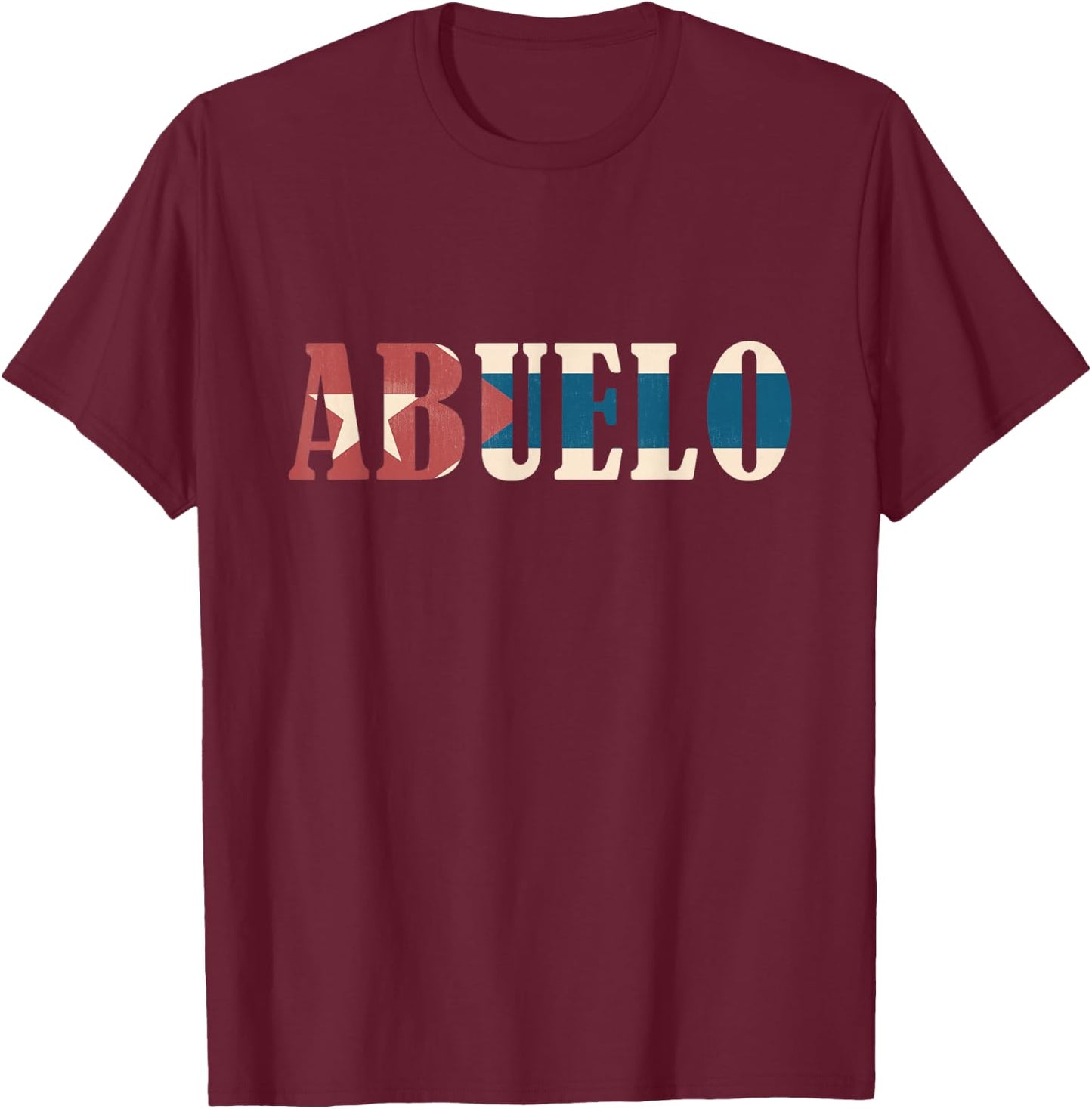 Grandfather Men's Vintage Cuban Flag - Black, Small T-Shirt - T-Shirt | Maroon