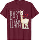 Baby Llama Funny Matching Family Tribe Hearts T-Shirt - T-Shirt | Maroon