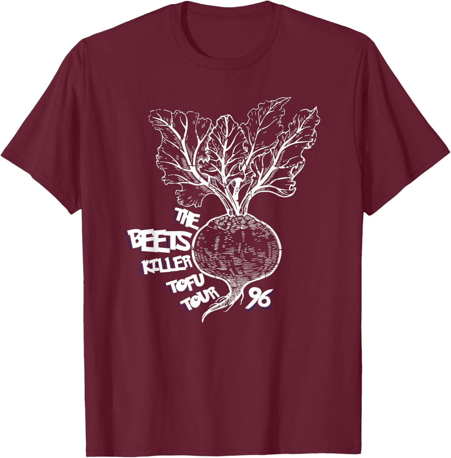 The Beets Killer Tofu Tour Vegan T-Shirt - T-Shirt | Maroon