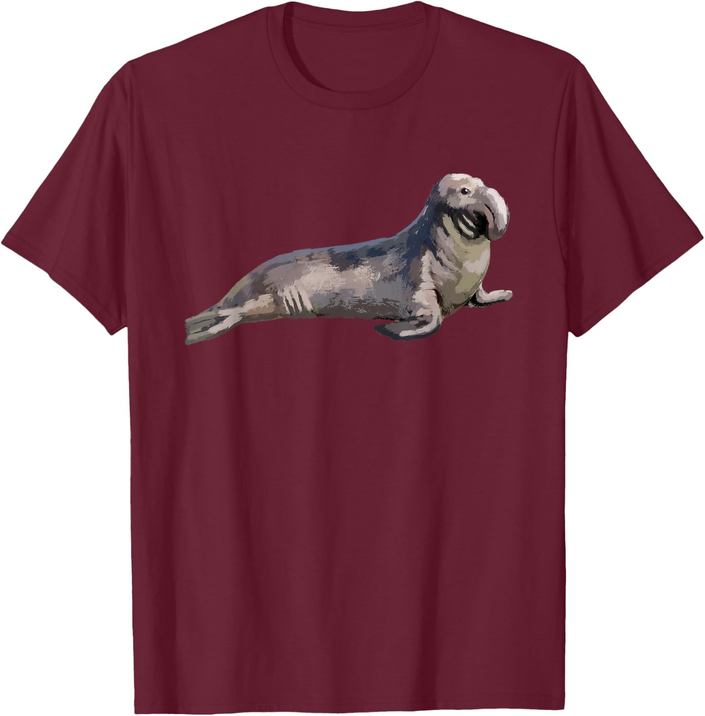 Elephant Seal T Shirt T-Shirt - T-Shirt | Maroon