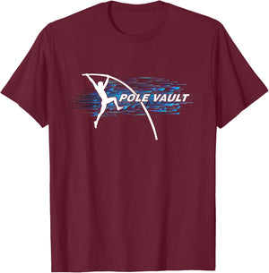 Pole Vault Vaulter Sport Track & Field T-Shirt - T-Shirt | Maroon