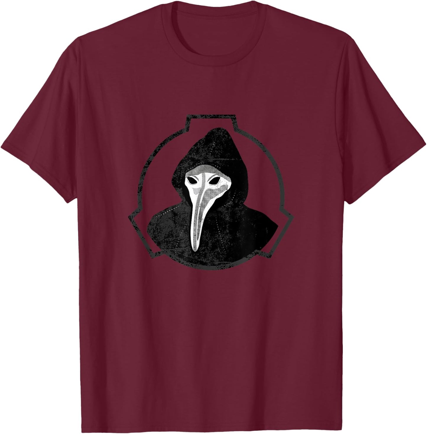 SCP-049 Plague Doctor SCP T-Shirt - T-Shirt | Maroon