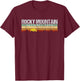 Vintage Rocky Mountain National Park Retro T-Shirt - T-Shirt | Maroon