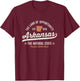 Arkansas Vintage Sports Design Natural State Light Text T-Shirt - T-Shirt | Maroon