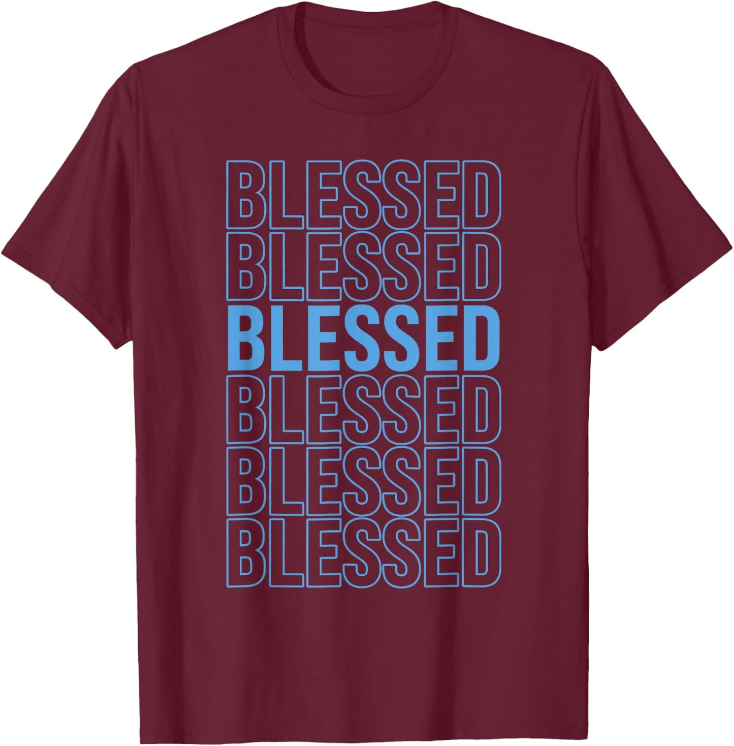 University Blue Black White Match T-Shirt - T-Shirt | Maroon