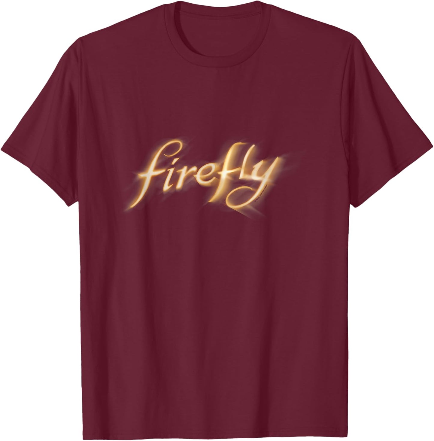 Firefly Iconic Light Trace Big Chest Text Logo T-Shirt - T-Shirt | Maroon