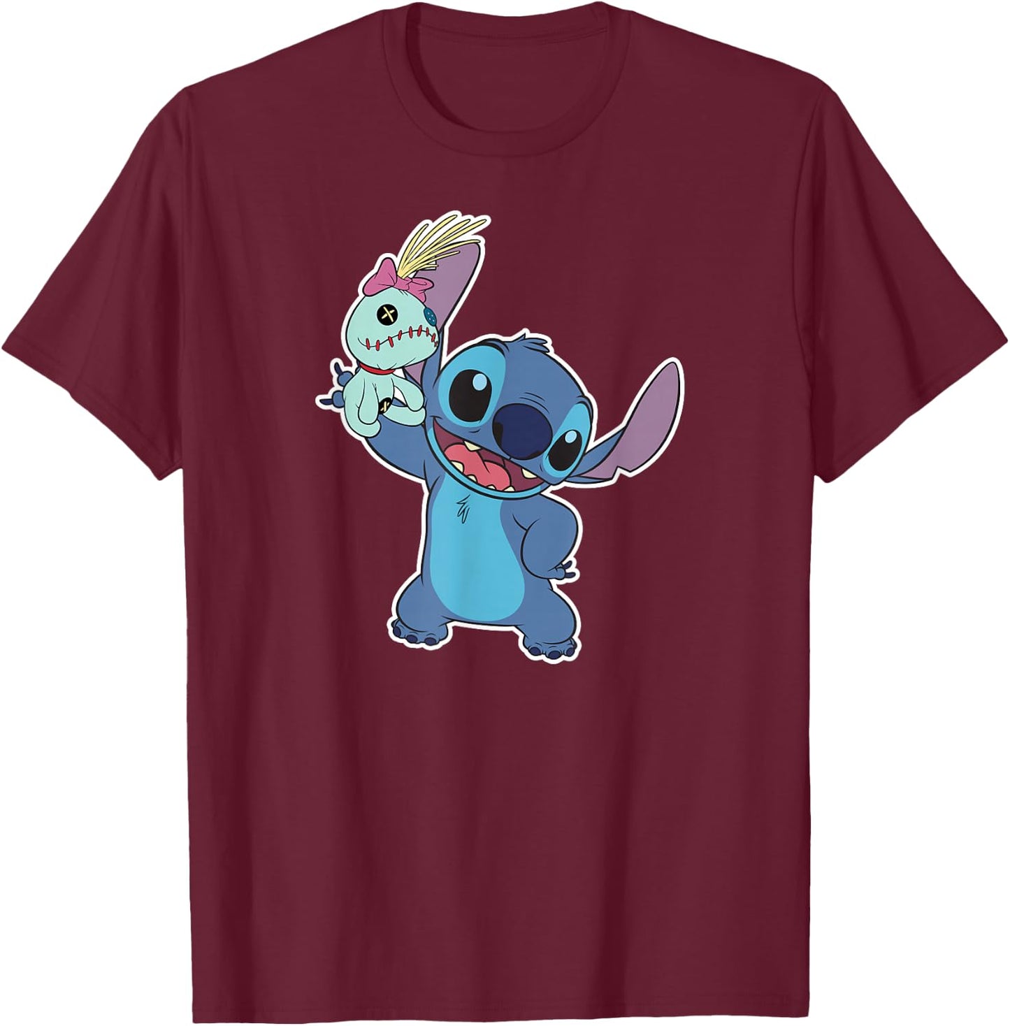 Lilo & Stitch - Dynamic Duo T-Shirt - T-Shirt | Maroon