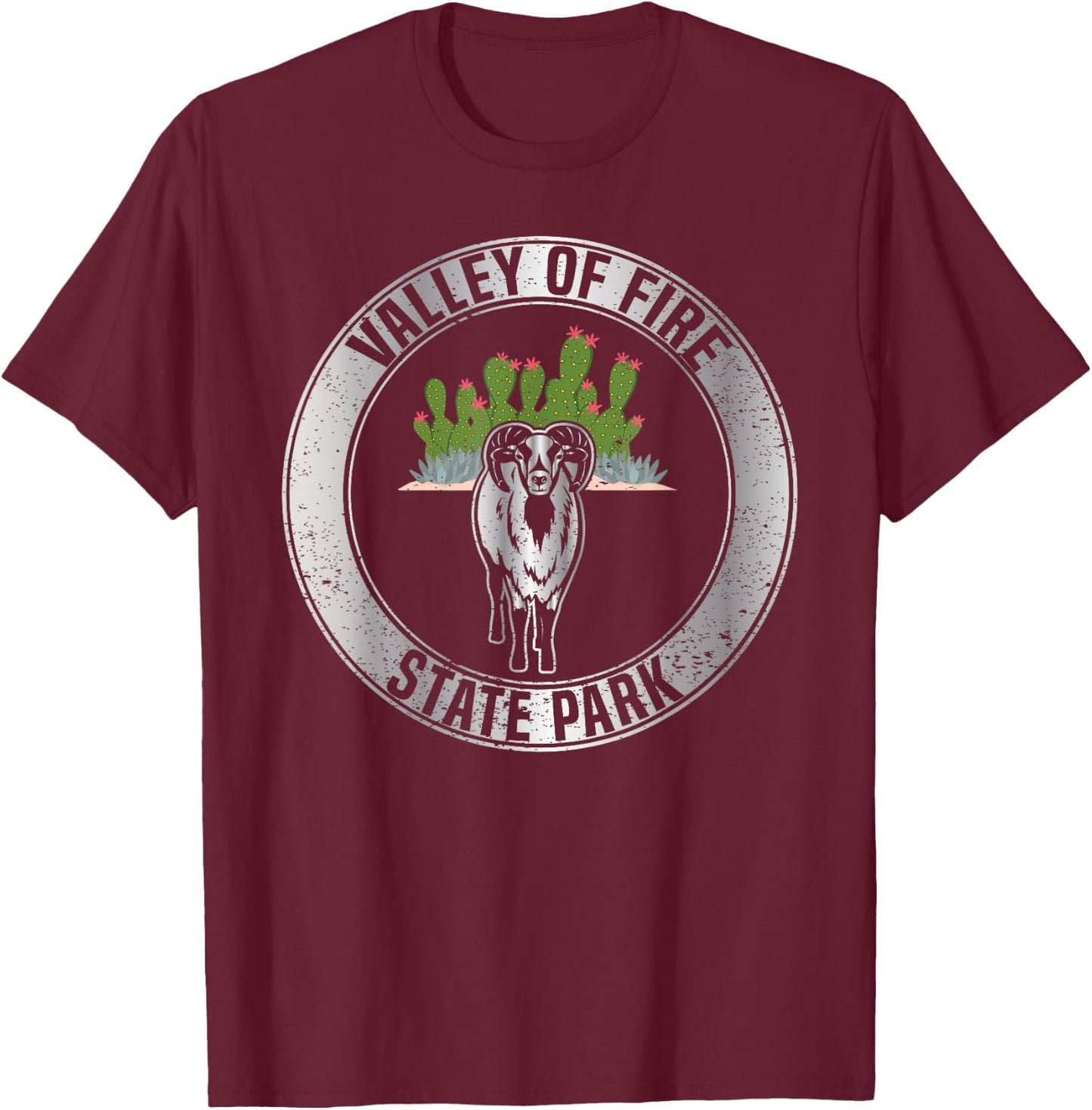 Valley of Fire State Park Nevada Recreational Souvenir T-Shirt - T-Shirt | Maroon