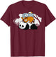 Panda Raccoon Rabbit Hamster Cute Sleeping Animals Pyramid T-Shirt - T-Shirt | Maroon