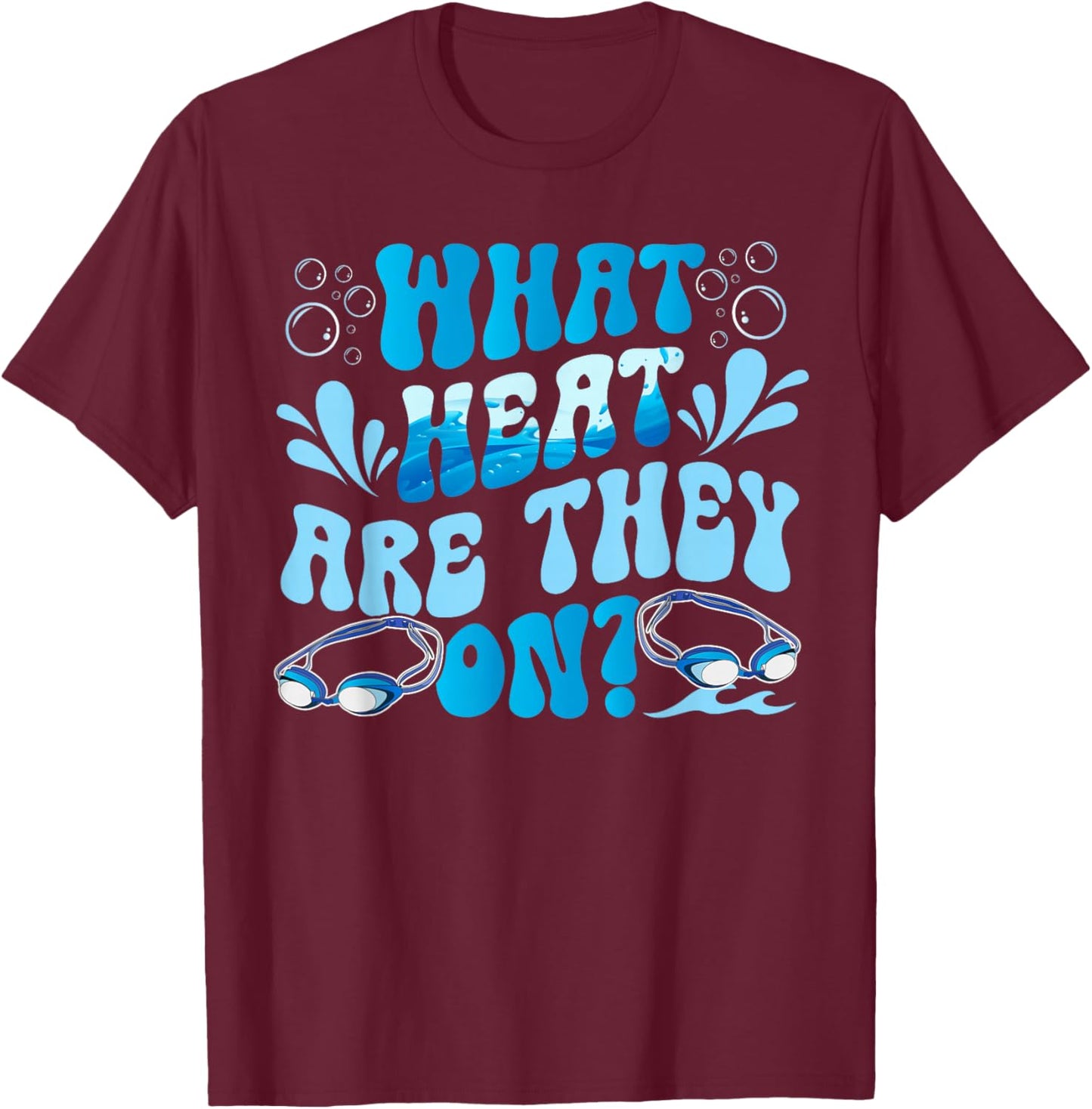 Swim Mom Groovy Swimming Mom Of A Swimmer Mom Swim Mama T-Shirt - T-Shirt | Maroon
