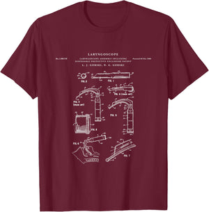 Laryngoscope Patent - laryngoscope T-Shirt - T-Shirt | Maroon