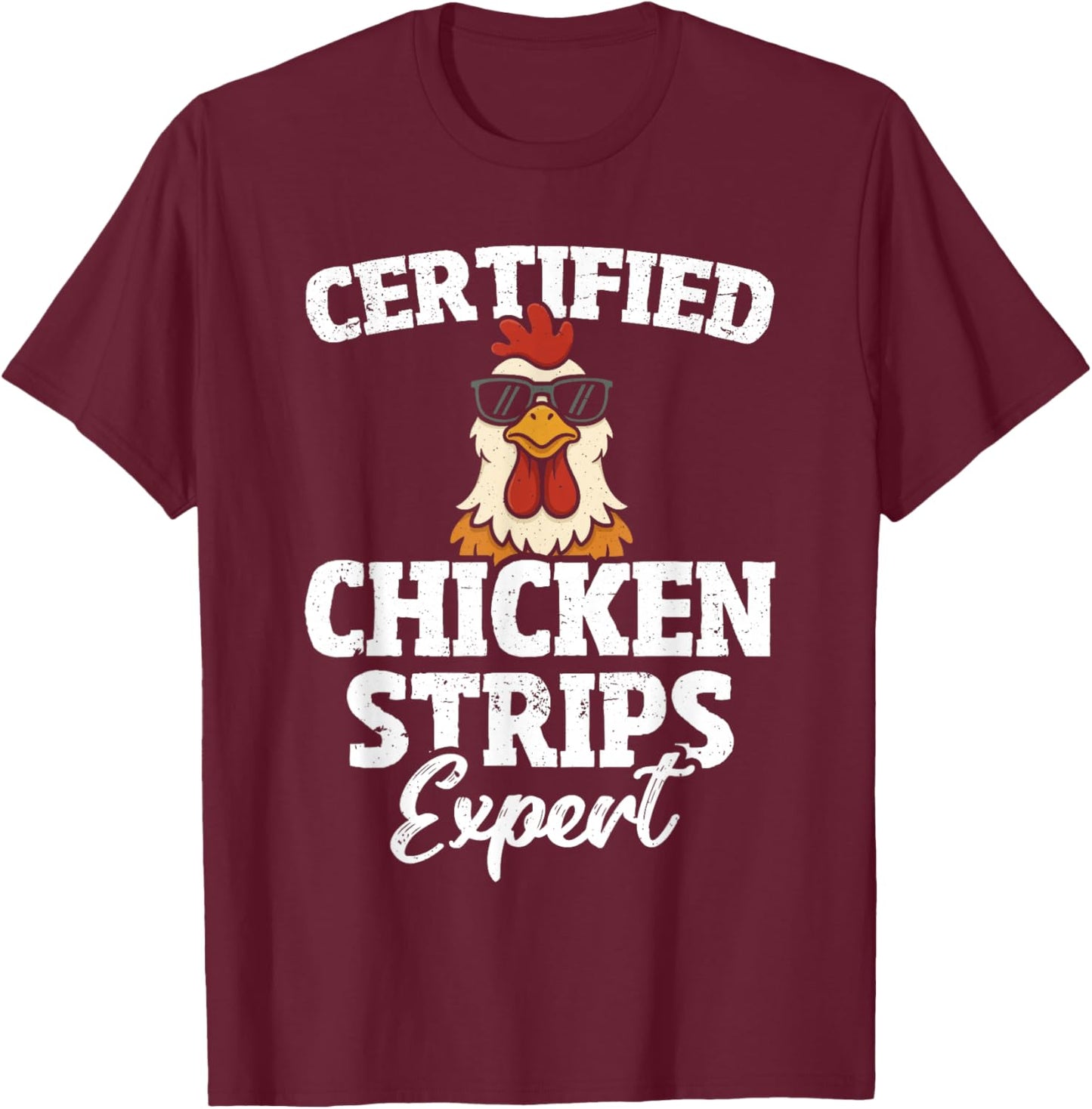 Chicken Strips T-Shirt - T-Shirt | Maroon