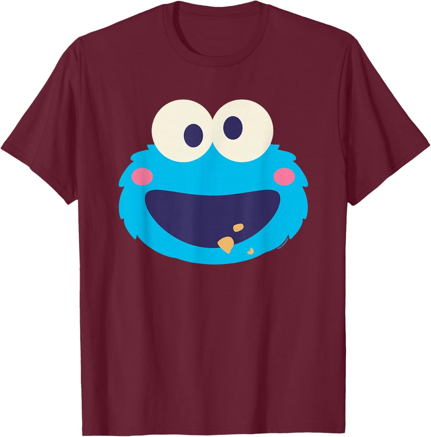 Sesame Street Cookie Monster Kawaii Face Halloween Costume T-Shirt - T-Shirt | Maroon