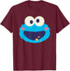 Sesame Street Cookie Monster Kawaii Face Halloween Costume T-Shirt - T-Shirt | Maroon