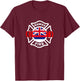 Hawaii Fire Rescue Department Firefighters Uniform Duty T-Shirt - T-Shirt | Maroon