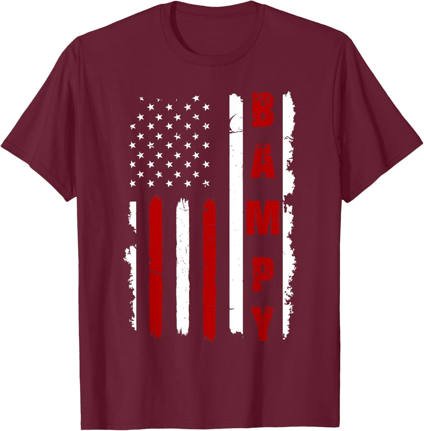 Cool American Flag, Father's day Shirt for Bampy T-Shirt - T-Shirt | Maroon