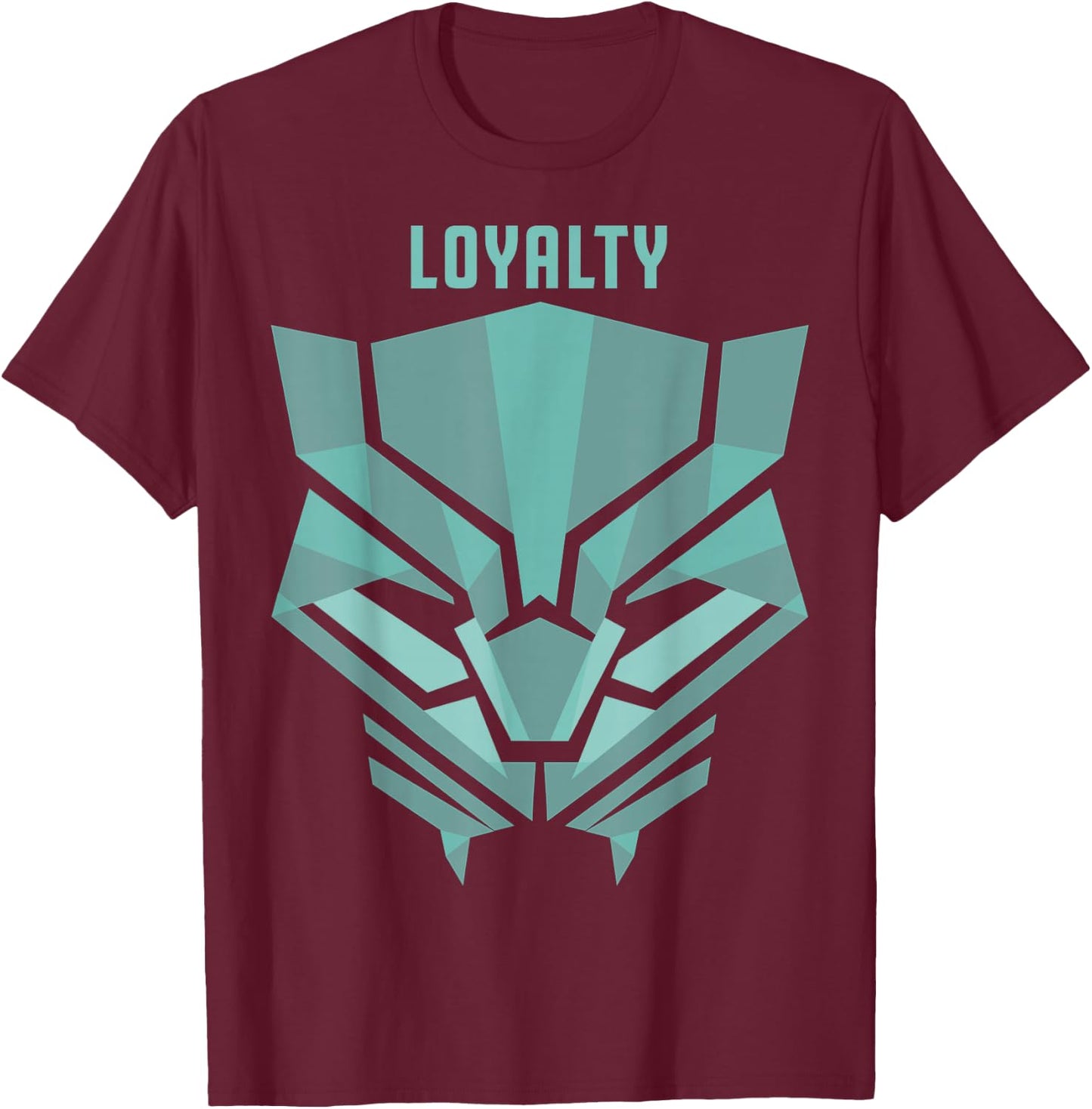 Marvel Black Panther Teal Loyalty Logo Graphic T-Shirt - T-Shirt | Maroon