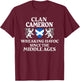 Cameron Scottish Family Clan Scotland Lion Sword T-Shirt - T-Shirt | Maroon