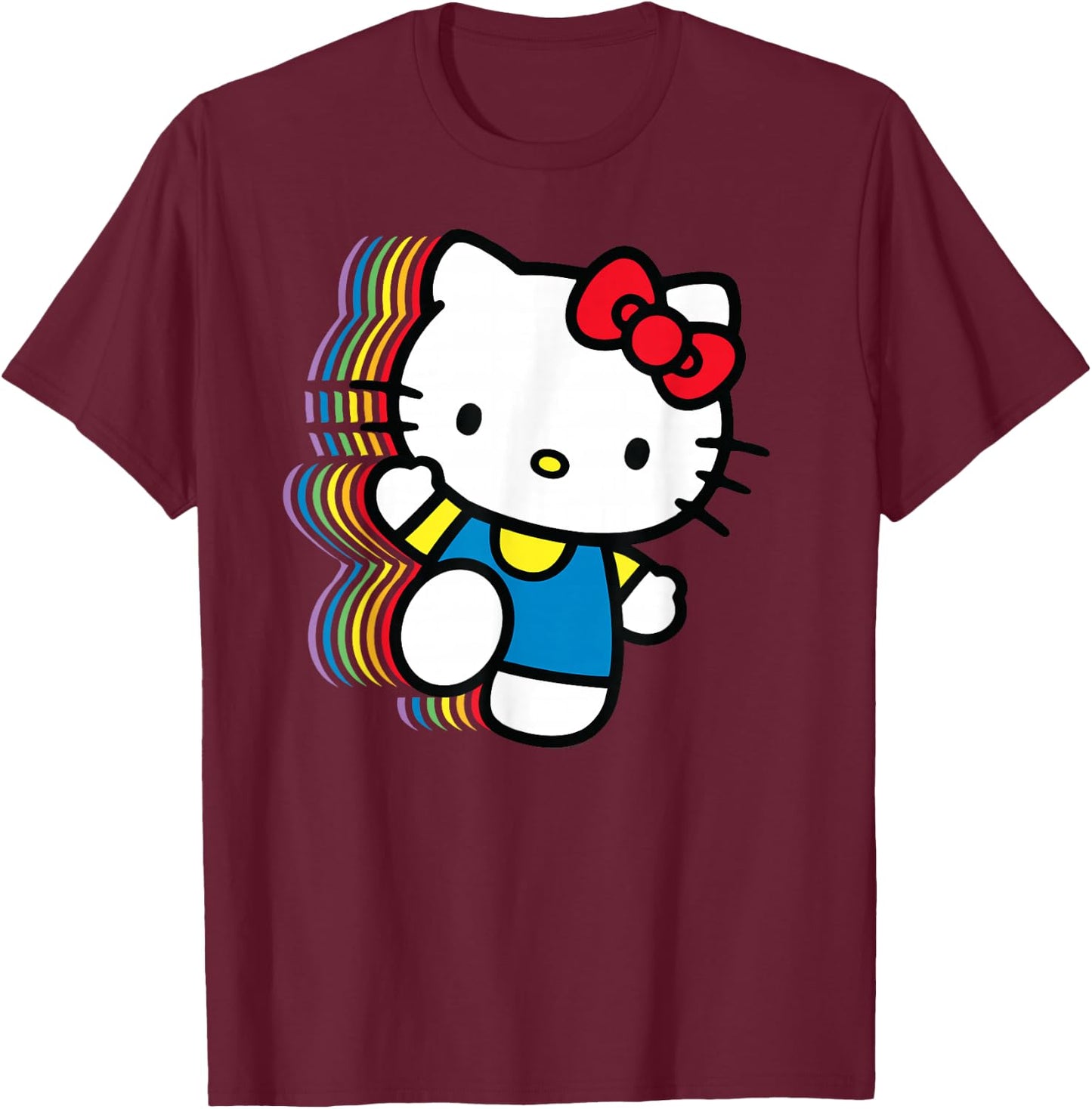 Hello Kitty Rainbow T-Shirt - T-Shirt | Maroon