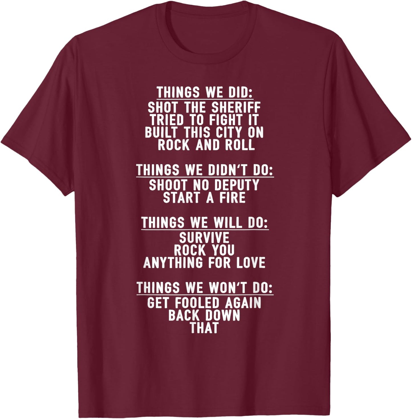 Song Lyric Humor & Men Funny Guessing Music Hits T-Shirt - T-Shirt | Maroon