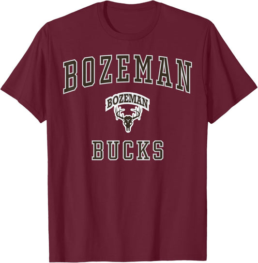 Bozeman High School Bucks C1 T-Shirt - T-Shirt | Maroon