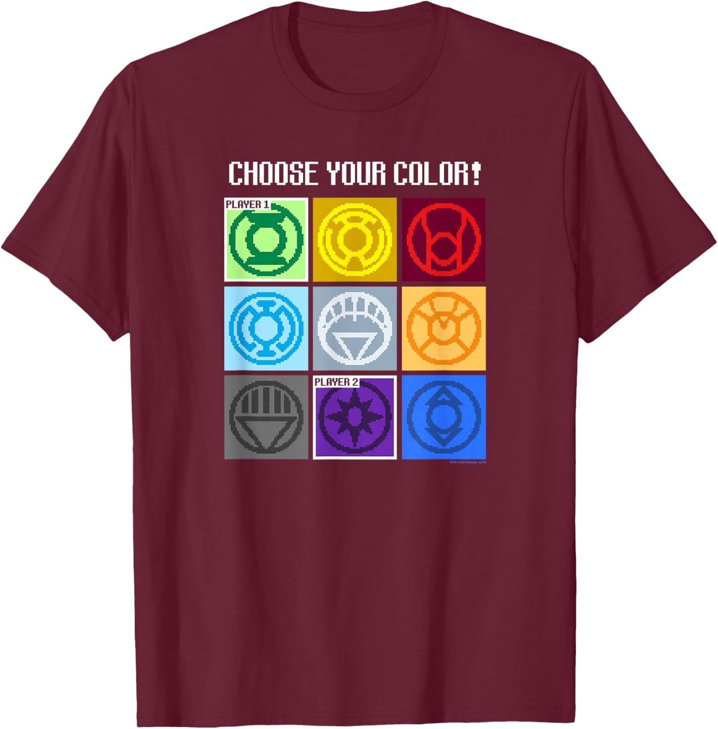 Green Lantern Choose Your Color T-Shirt - T-Shirt | Maroon