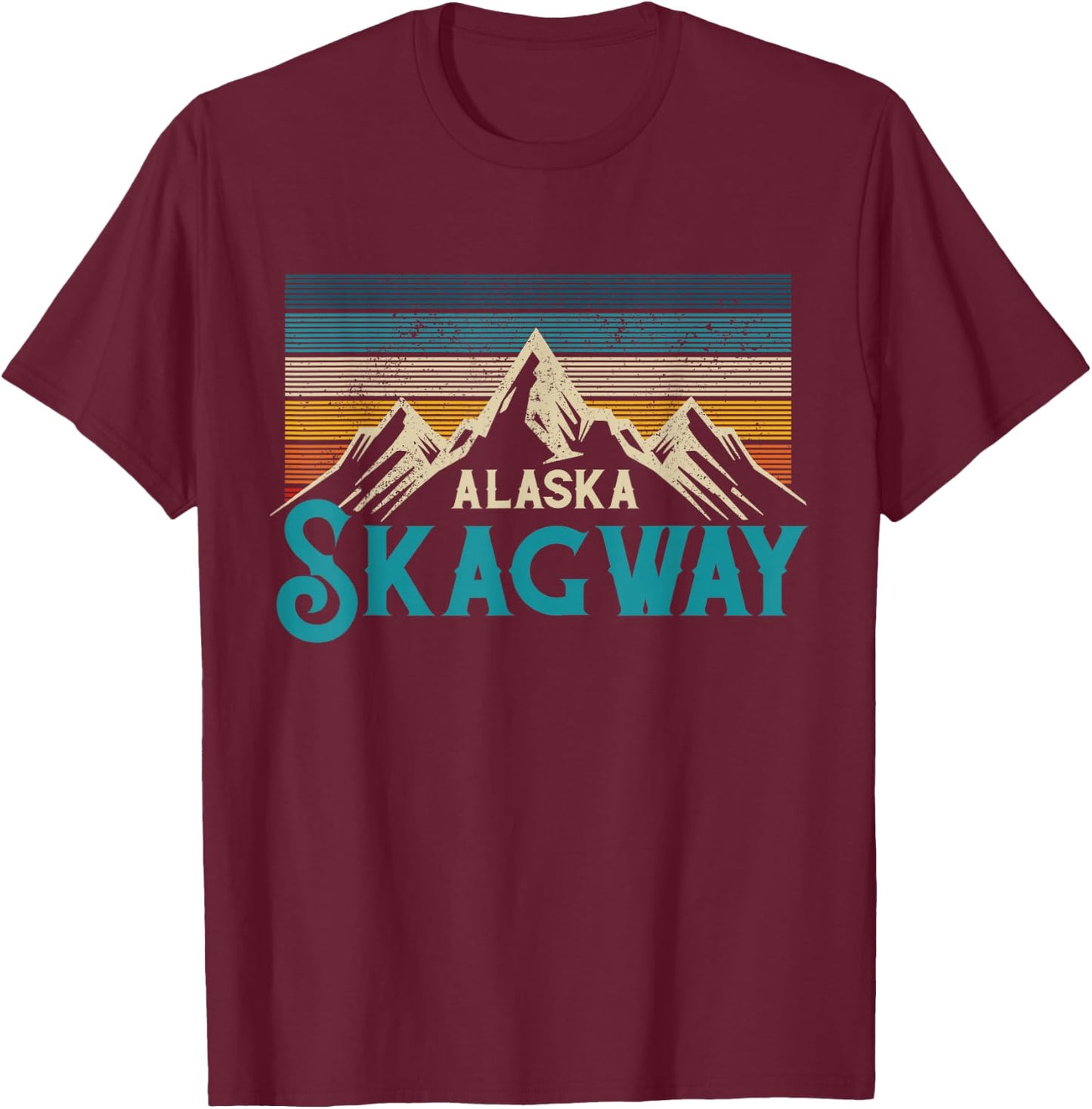 Skagway Alaska Souvenir T-Shirt - T-Shirt | Maroon